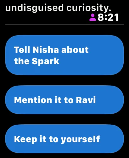 Echoes: Margins on Apple Watch: Sev reads a quiet moment from Tanpura.